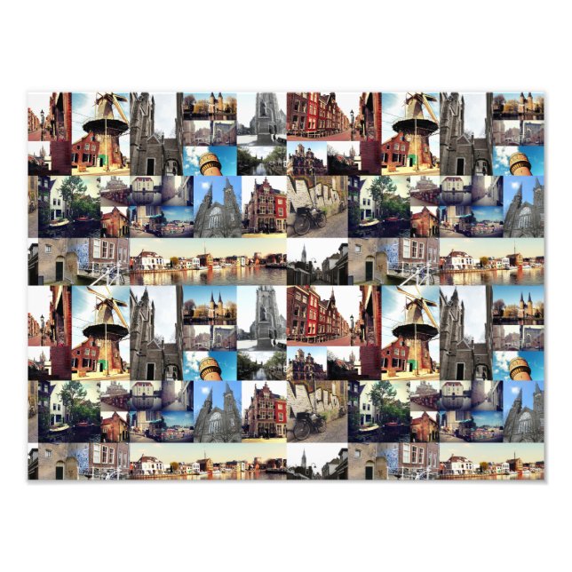 Photo collage Delft 6 Print (Front)