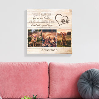 Photo Collage Dog Pet Loss Keepsake Canvas Print