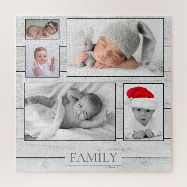 Photo Collage Family Keepsaké Puzzle (Vertical)