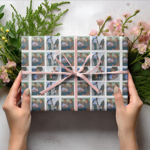 Photo Collage Family Personalize This Template Wrapping Paper