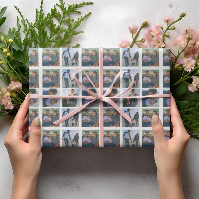 Photo Collage Family Personalize This Template Wrapping Paper (Photo Collage Family Personalize This Template Wrapping Paper)