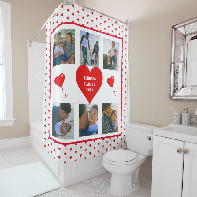 Photo Collage Family Personalized Valentine Heart (In Situ)