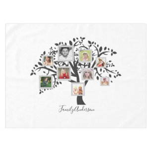 Photo Collage Family Tree Template Personalized Tablecloth