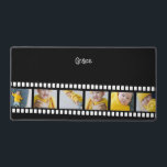 Photo Collage Film Strip Personalized DIY Custom Desk Mat<br><div class="desc">Create a Photo film strip themed Personalized desk mat from Ricaso - add 6 photographs and text to this filmstrip desk mat office accessory - a great addition to your home or office desk, keep your loved ones with you while you work, add photographs of your pets - the choice...</div>