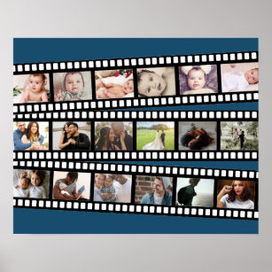 Photo Collage Film Strip Personalized DIY Custom Poster