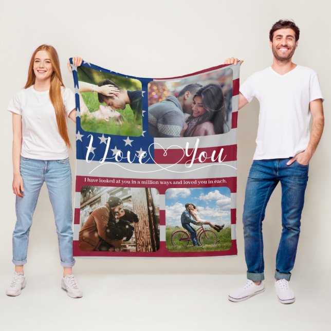 Photo Collage Fleece Blanket (In Situ)