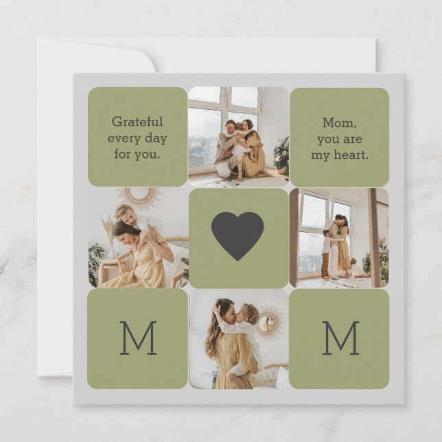 Photo Collage for Mom - Greeting Card (Front)