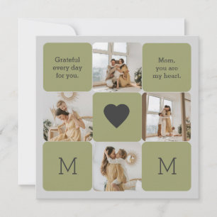 Photo Collage for Mom - Greeting Card