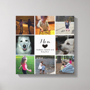 Photo Collage for Mom or Granda, Mother's Day Gift Canvas Print
