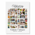 Photo Collage Funeral Celebration of Life Welcome