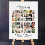 Photo Collage Funeral Celebration of Life Welcome Poster<br><div class="desc">This beautiful memorial poster is perfect for greeting family and friends as they enter your loved one's celebration of life. The design features 36 various shaped photos and text that reads "Celebrating the life of". (You can change this text and colours - so easy to customize) Simple yet so meaningful...</div>