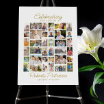 Photo Collage Funeral Celebration of Life Welcome Poster<br><div class="desc">This beautiful memorial poster is perfect for greeting family and friends as they enter your loved one's celebration of life. The design features 36 various shaped photos and text that reads "Celebrating the life of". (You can change this text and colours - so easy to customize) Simple yet so meaningful...</div>
