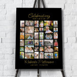 Photo Collage Funeral Celebration of Life Welcome Poster<br><div class="desc">This beautiful memorial poster is perfect for greeting family and friends as they enter your loved one's celebration of life. The design features 36 various shaped photos and text that reads "Celebrating the life of". (You can change this text and colours - so easy to customize) Simple yet so meaningful...</div>