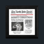 Photo Collage funny Merry Christmas Holiday Gift Box<br><div class="desc">Extra Extra read all about it. The North Pole Times brings you the latest and greatest news articles from the North Pole, Greetings to everyone with this lovable and fun way to send Merry Christmas and Happy Holidays greetings to you and yours. This design allows you to add so much...</div>