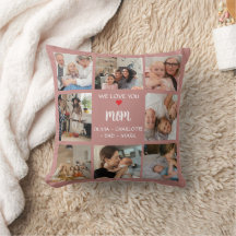 Photo Collage Gift Pillow For Mom -  Album Photo 