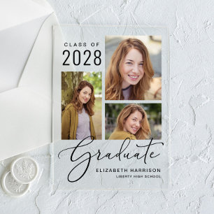 Photo Collage Graduation Acrylic Announcement