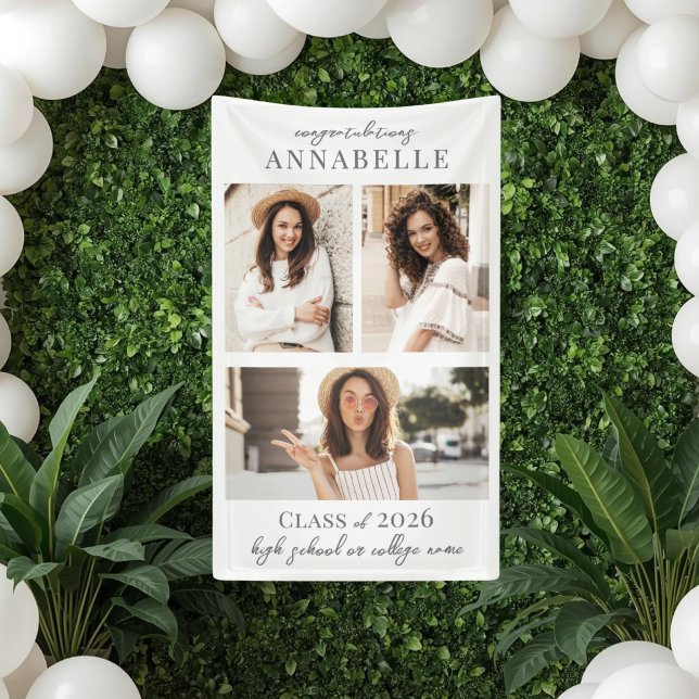 Photo Collage Graduation Party Sign (Photo Collage Graduation Party Sign)