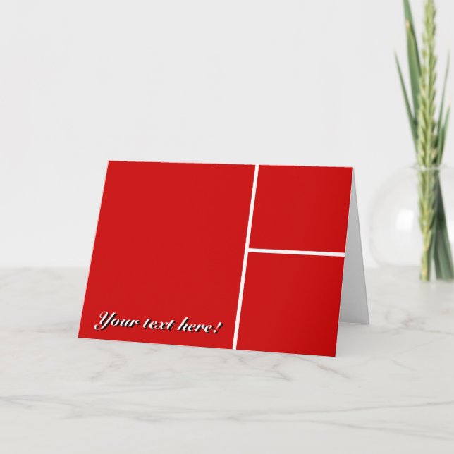 Photo collage greeting card | Add three images (Front)