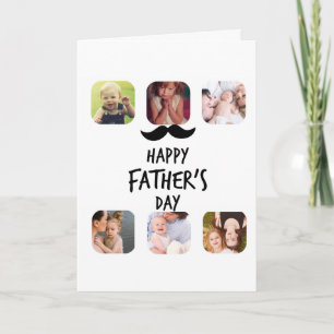 Photo Collage Happy Fathers Day Personalized Card