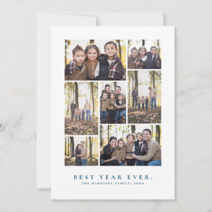 Photo collage happy new year holiday card