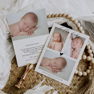 Photo Collage Hello Baby Faire-part de naissance C