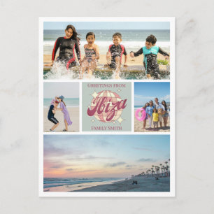 Photo collage Ibiza Family or Friends vacation  Postcard