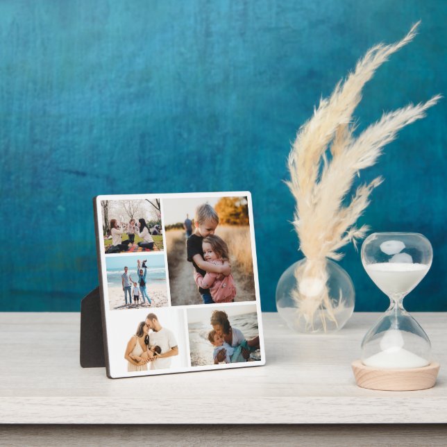 Photo Collage Ideas For Gifts Create 5 Photos Plaque (Insitu)