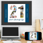 Photo Collage in Number 21 Shape for 21st Birthday Poster<br><div class="desc">Create your own unique 21st birthday keepsake with your favourite photos. This photo collage is in the shape of a number 21 and the template is set up ready for you to add your photographs and custom text. The sample wording includes your name, birth year and "What a Wonderful Life!"...</div>