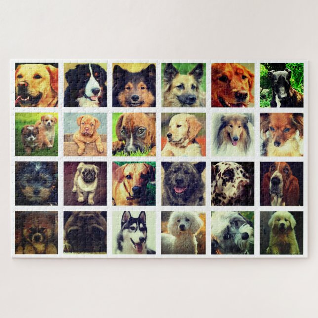 Photo Collage Jigsaw Puzzle Of Dogs (Horizontal)