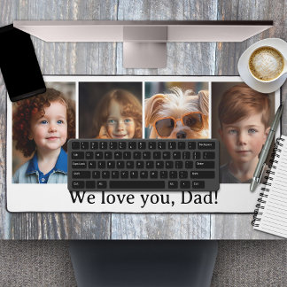 Photo Collage Just Love Desk Mat