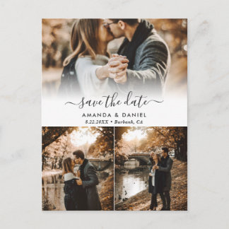 Photo Collage Mariage Enregistrer La Date Cartes P