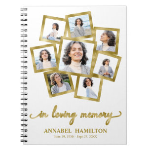 Photo Collage Memorial Funeral Livre d'or