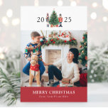 Photo Collage Merry Christmas Holiday Card<br><div class="desc">3 Photo Collage Merry Christmas Holiday Card. This cute and unique holiday nutcracker Merry Christmas photo holiday card features hand-painted watercolor nutcracker toy soldiers around a beautiful tree with text and a photo for personalizing. The back includes additional text for adding a special message and 2 photos. (Easily remove the...</div>