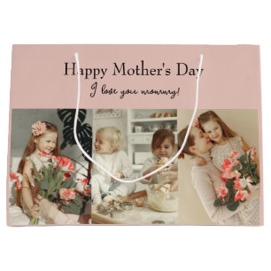 Photo Collage & Message - Personalized Gift Large Gift Bag