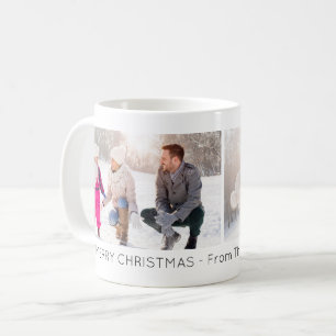 Photo Collage Minimal Christmas Coffee Mug