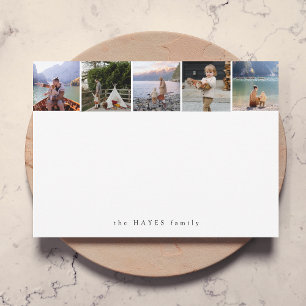 Photo Collage Minimalist Clean Simple White Card