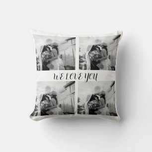 Photo Collage Modern Family Personalized Throw Pillow