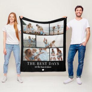 Photo Collage Modern Keepsake Simple Kids Fleece Blanket