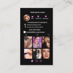 Photo Collage Modern Minimalist Social Media  Business Card