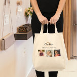 Photo collage monogram initials tote bag<br><div class="desc">Carry your memories wherever you go with our Personalized Photo Collage Canvas Bags. These versatile and stylish bags allow you to create a unique and personal accessory that showcases your favourite moments with friends, family, pets, or hobbies. Perfect for everyday use, these canvas bags combine functionality with sentimental value. Custom...</div>