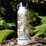 Photo Collage Monogram Personalized Family Water Bottle<br><div class="desc">Stay hydrated in style with our Modern Simple Custom 6 Photo Collage Water Bottle! Personalize this sleek and durable bottle with six of your favourite photos, creating a unique and meaningful design. Made from BPA-free materials, it features a secure, spill-proof lid and a convenient carry handle. Perfect for school, work,...</div>
