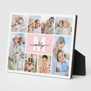 Photo Collage Monogram Picture Plaque