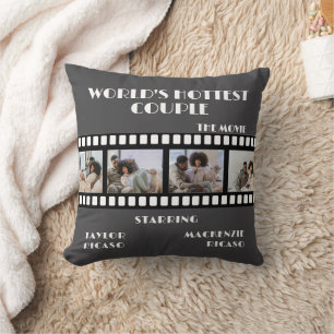 Photo Collage Movie Strip Personalized DIY Custom Throw Pillow