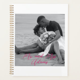 Photo collage Mr and Mrs. Custom Name Bachelorette Planner