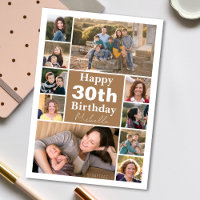 Photo Collage N'Importe Quel Âge Carte Anniversair
