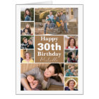 Photo Collage N'Importe Quel Âge Jumbo Carte Anniv