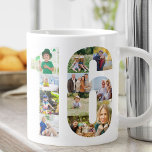 Photo Collage Number 16 - 16th Birthday Large Coffee Mug<br><div class="desc">Personalized Giant Mug for 16th Birthday. Create your own photo collage using your favourite photos. Your photographs will automatically display in the shape of the number 16 on both sides of the mug. The photo collage holds a mixture of square, portrait and landscape pictures to give you good flexibility of...</div>