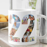 Photo Collage Number 22 - 22nd Birthday Gift Large Coffee Mug<br><div class="desc">Personalized Giant Mug for 22nd Birthday gift. Create your own photo collage using your favourite photos. Your photographs will automatically display in the shape of the number 22 on both sides of the mug. The photo collage holds a mixture of square, portrait and landscape pictures to give you good flexibility...</div>