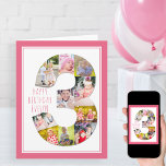 Photo Collage Number 3 Girl's 3rd Birthday Card<br><div class="desc">Unique and personalized 3rd birthday photo card for a little girl. The photo template is set up for you to add your favourite pictures to this number 3 photo collage plus an extra special photo inside. You can also add her name to the front and customize the birthday greeting inside....</div>