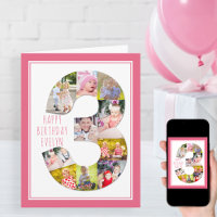 Photo Collage Number 3 Girl's 3rd Birthday
